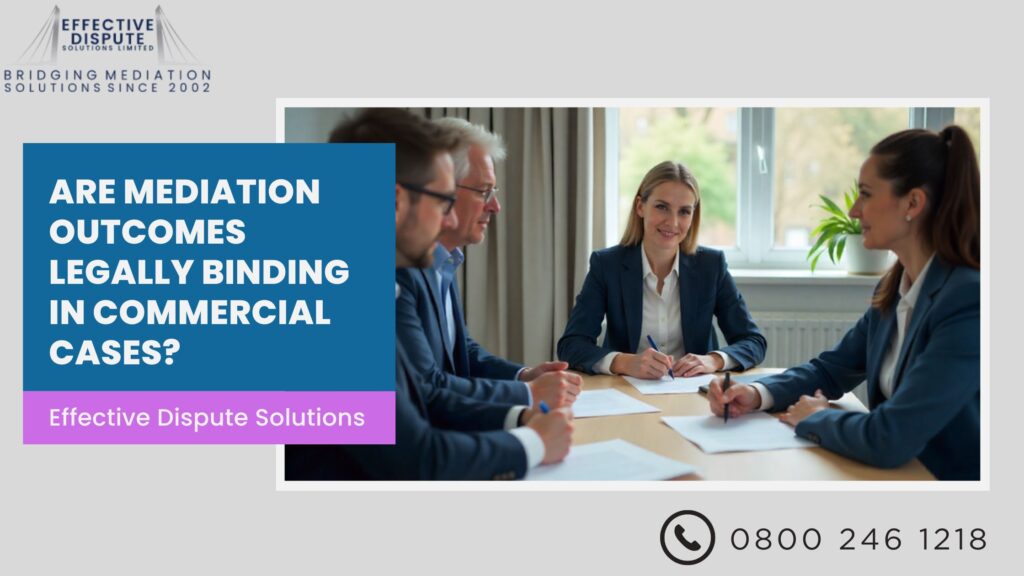 Are Mediation Outcomes Legally Binding in Commercial Cases?